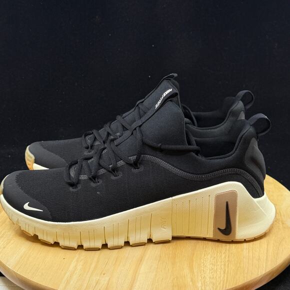 Mens Size 12 Nike Free Metcon 6 Black Coconut Milk Training Shoes FJ7127 010 NEW - Picture 3 of 10